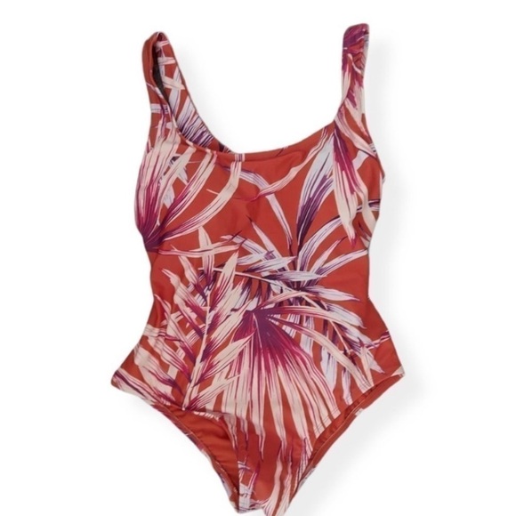 Kona Sol One Piece Orange Twist Back Cut Out Swimsuit Size Large - Picture 3 of 14